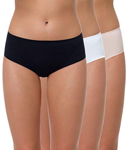 Yenita 3er Pack Damen Hüftslip, nahtlos aus Mikrofaser Invisible Low Cut Hipster, Mix, Gr. M Yenita 3er Pack Damen Hüftslip, nahtlos aus Mikrofaser Invisible Low Cut Hipster, Mix, Gr. M von Yenita