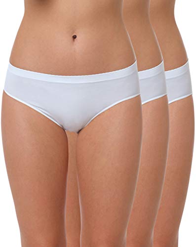 Yenita 3er Pack Damen Mikrofaser Hüftslip, Seamless Unterwäsche, Wohlfühl-Slips von Yenita