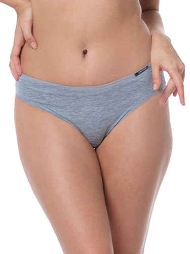 Yenita 3er Set Damen Basic Unterwäsche-Collection, Bikini-Slip, Grau, Gr. M von Yenita