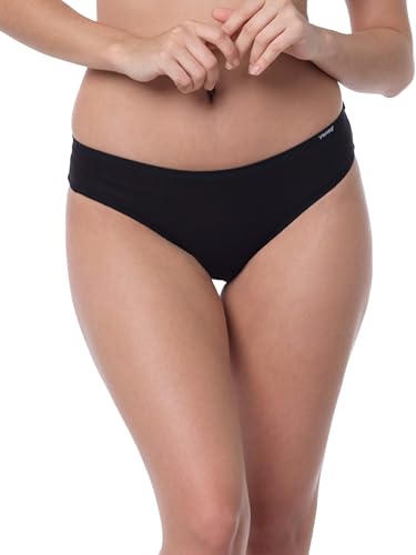 Yenita 3er Set Damen Basic Unterwäsche-Collection, Bikini-Slip, Schwarz, Gr. M von Yenita