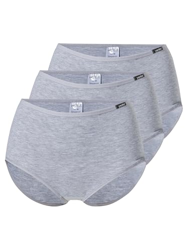 Yenita 3er Set Damen Basic Unterwäsche-Collection, Taillenslip, Grau, Gr. XL von Yenita