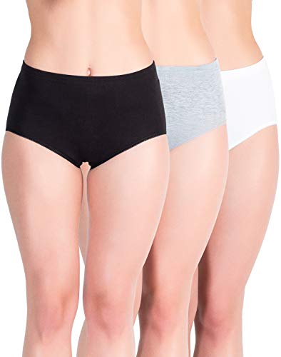 Yenita 6 Stück Damen Taillen-Slips, Maxislip-Taillenslip mit weichem Einziehgummi-Öko-Tex Standard 100 von Yenita