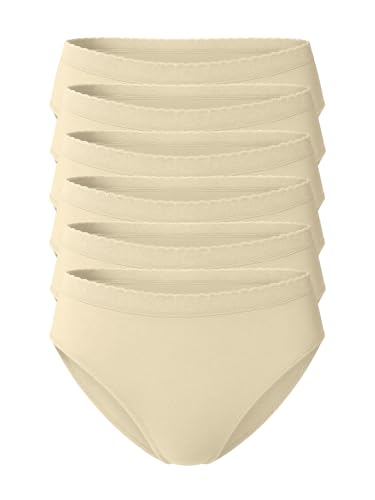 Yenita 6er Pack Damen Seamless Mikrofaser Hüftslip-Nahtloser Slip Low Cut Bikini Hipster von Yenita