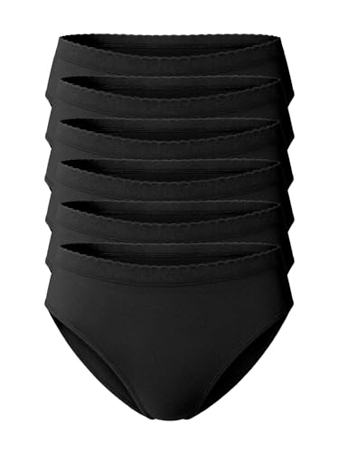 Yenita 6er Pack Damen Seamless Mikrofaser Hüftslip-Nahtloser Slip Low Cut Bikini Hipster von Yenita