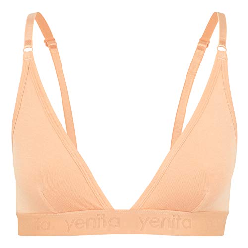 Yenita Bambus Damen Unterwäsche, Triangel BH, Peach; Gr. M von Yenita