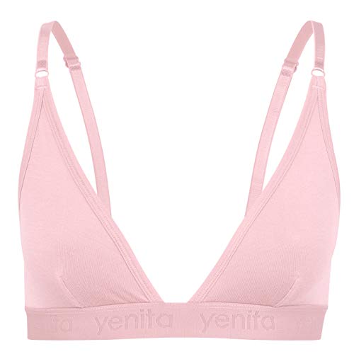 Yenita Bambus Damen Unterwäsche, Triangel BH, Pink, Gr. L von Yenita