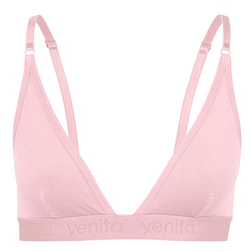 Yenita Bambus Damen Unterwäsche, Triangel BH, Pink, Gr. XL von Yenita