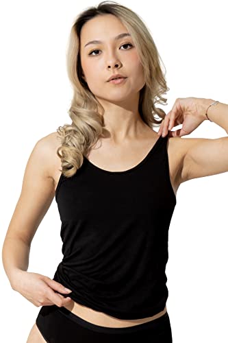 Yenita Damen Unterwäsche Bambus, 2er Set, Tank Top, Unterhemd, Schwarz, Gr. L Yenita Damen Unterwäsche Bambus, 2er Set, Tank Top, Unterhemd, Schwarz, Gr. L von Yenita