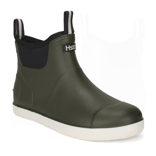 Yenxapei Gummistiefel Herren, Anti-Rutsch und Wasserdicht Kurz Halbhoch Stiefeletten Chelsea-Stiefel，Bequem Atmungsaktiv Mode Regenschuhe Arbeitsstiefel von Yenxapei