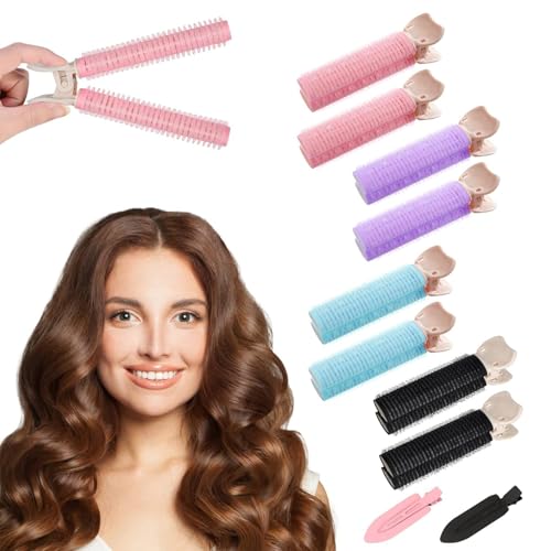 Yeomju 10 Stück Haarroller Wickler Volumen Haarspangen Volumizing Hair Clips für Hair Velcro Rollers Fluffy Hair Rollers Root Clips Haarspangen für Frauen Hair Selbsthaftend von Yeomju