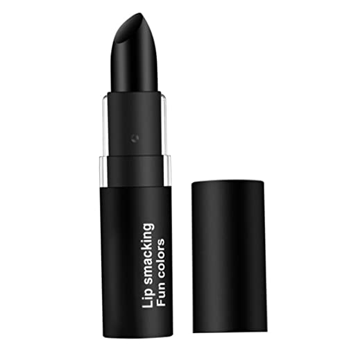 Matte Lippenstift wasserdichte lang anhaltende Samtlippenstift Nicht-Stick-Tasse Nicht verblühren Lip Stick tragbare Feuchtigkeits-Lippenstifte Lipgloss für Halloween-Make-up Schwarz, Lip Stick von Yeory