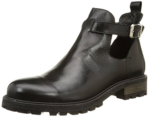 Yep Abbie 1066, Mädchen Stiefel & Stiefeletten Schwarz Schwarz (Schwarzes Leder) 34 von Yep