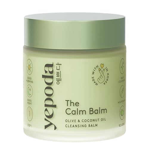 Yepoda The Calm Balm, Sanfter Make-up-Entferner & Tiefenreinigungsbalm, Entfernt Wasserfestes Make-up & Unreinheiten, Veganer Koreanischer Gesichtsreiniger für alle Hauttypen, 80 g von Yepoda