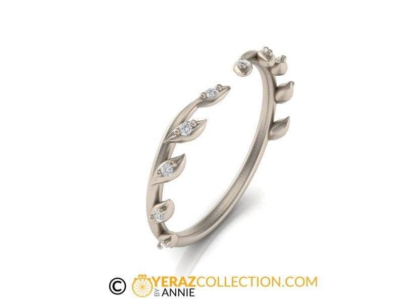 Passendes Band Für Blatt-Verlobungsringe, 14K Gold, Natur Inspirierter Blattring, Blattgoldring, Brautring-Set, Weiß - Oder Rosé - Gelbgold Passendes Band Für Blatt-Verlobungsringe, 14K Gold, Natur Inspirierter Blattring, Blattgoldring, Brautring-Set, Weiß - Oder Rosé - Gelbgold von YerazCollection