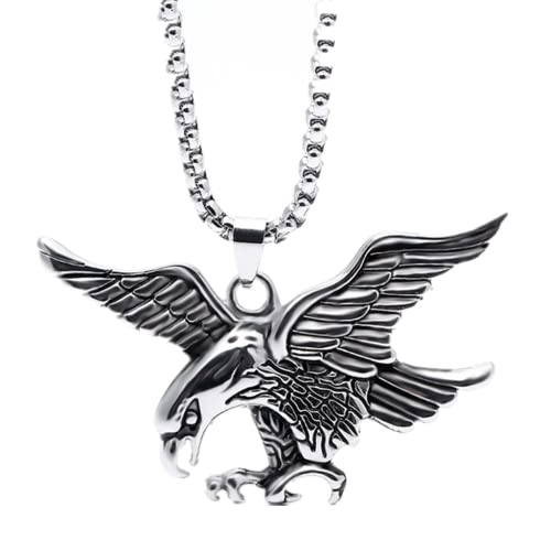 DUTACK Vintage Flying Eagle Pendant Necklace Alloy Fashion Simple Compact And Exquisite Eagle Necklace Men Jewelry Gift von DUTACK