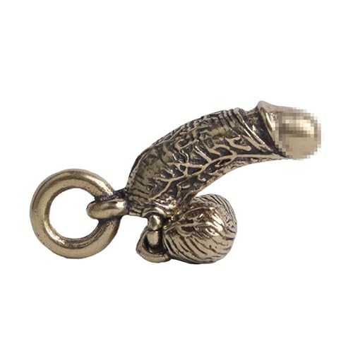 Yerdos Kreative Messing Männer Penis Anhänger Schlüsselanhänger Anhänger Spaß Simulation Küken Persönlichkeit Anhänger Mini Männer Genitalien Auto Schlüsselanhänger Neu von Yerdos