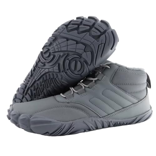 Yeria Barfußschuhe Winter Unisex Warm Wasserdicht Traillaufschuhe Zehenschuhe Gefüttert Winterschuhe für Damen Herren von Yeria