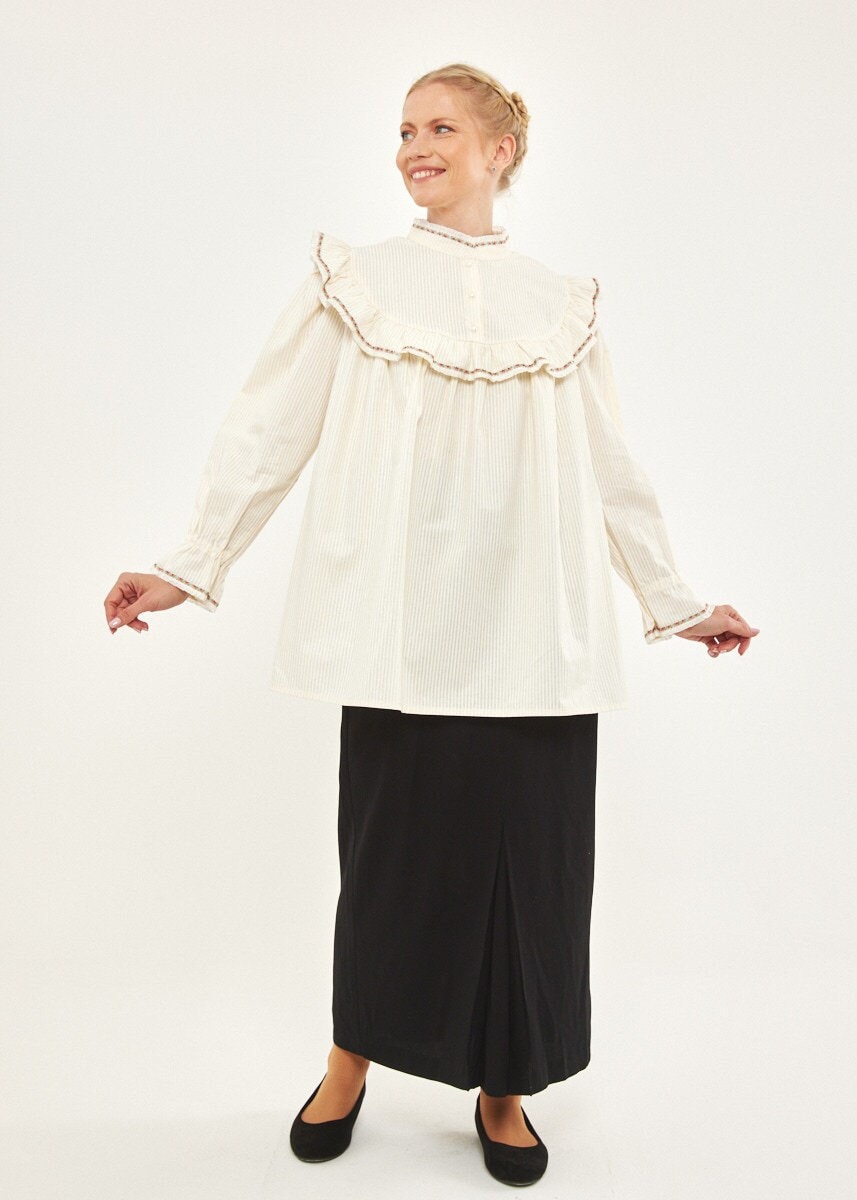 Schöne Vintage Bluse Im Prärie-stil von Yerushalayma