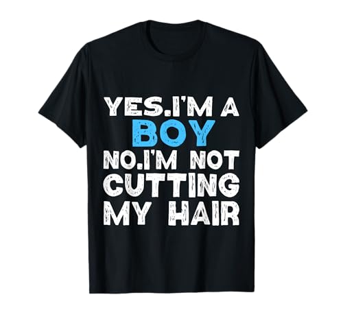 Ja Ich bin ein Junge Nein Ich schneide meine Haare nicht - Langhaar Jungen T-Shirt Ja Ich bin ein Junge Nein Ich schneide meine Haare nicht - Langhaar Jungen T-Shirt von Yes I Am A Boy No I'M Not Cutting My Hair