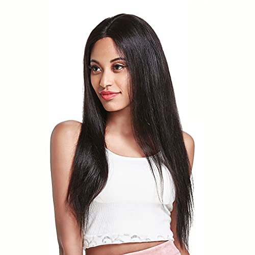 YesJYas Perücke Schwarz Perücke Damen Echthaar Perück Human Hair Wig 150% Destiny 13x4x1 Lace Frontal Wig Straight Wig Unprocessed Brazilian Hair Wig With Baby Hair For Women 16 Zoll von YesJYas