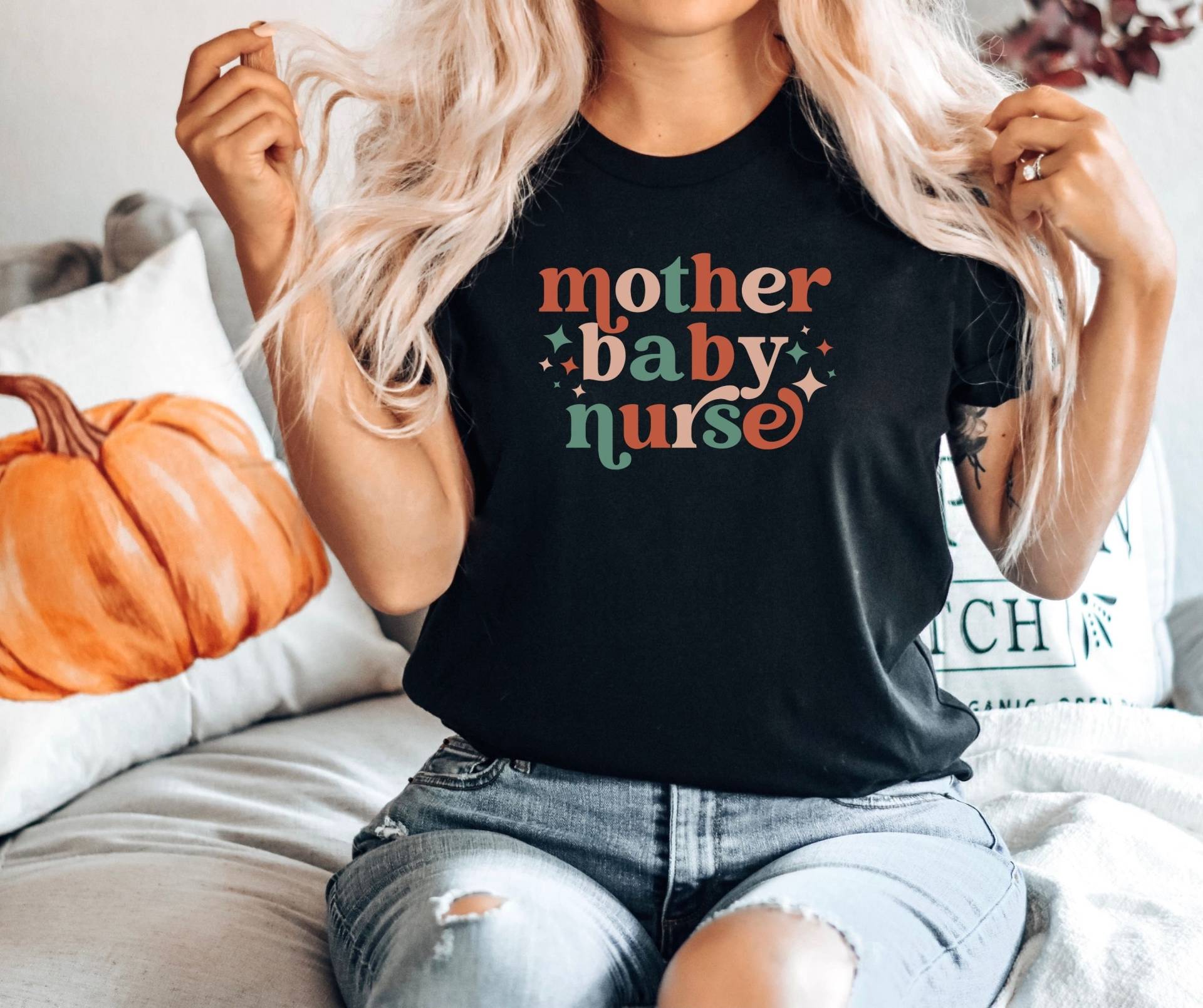 Mutter Baby Krankenschwester Shirt, Retro, Danke Geschenk Für Hebamme Tshirt, Arbeit Und Lieferung Geschenk, Doula, Neonatal von YesYesYallApparel