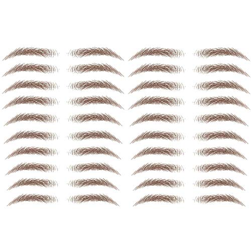 Yesallwas 2 Blätter 4D Haarähnliche Augenbrauen Tätowierungen Aufkleber,Wasserdichte Augenbrauen Transfer Aufkleber,Shaping Brow Tattoo Falsche Augenbrauen für Frauen (Braun) (Braun-06) von Yesallwas