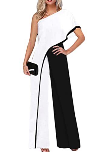Yesgirl Damen Jumpsuit Elegant Kurzarm Playsuit Schulterfrei Lang Overall Hosenanzug Casual Lose Drucken Playsuit Ärmellos Taille Romper Sommer A Weiß5 M Yesgirl Damen Jumpsuit Elegant Kurzarm Playsuit Schulterfrei Lang Overall Hosenanzug Casual Lose Drucken Playsuit Ärmellos Taille Romper Sommer A Weiß5 M von Yesgirl