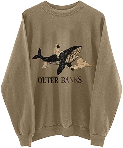 Yesgirl Damen Löwenzahn Sweatshirt Langarmshirt Pusteblume Drucken Pullover Herbst Winter Bluse Tops Oberteile 08 Khaki L von Yesgirl