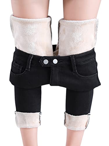 Yesgirl Damen Winter Jeans Fleece Gefüttert Thermohose Warm High Waist Thermojeans Dicke Skinny Jeans Slim Fit Denim Leggings Outdoor Jegging für Frauen A Schwarz 3XL Yesgirl Damen Winter Jeans Fleece Gefüttert Thermohose Warm High Waist Thermojeans Dicke Skinny Jeans Slim Fit Denim Leggings Outdoor Jegging für Frauen A Schwarz 3XL von Yesgirl