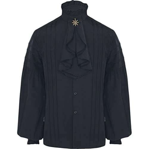 Yesgirl Herren Piratenhemd Rüschenhemd Viktorianisch Renaissance Mittelalter Hemd Langarm Gothic Shirt Steampunk Retro Kostüm Halloween Cosplay Kostüm F Schwarz XL Yesgirl Herren Piratenhemd Rüschenhemd Viktorianisch Renaissance Mittelalter Hemd Langarm Gothic Shirt Steampunk Retro Kostüm Halloween Cosplay Kostüm F Schwarz XL von Yesgirl
