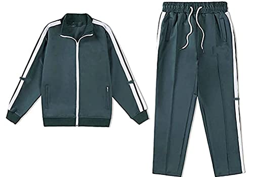 Yesgirl Herren Trainingsanzug Jogginganzug Sportanzug Sporthose und Trainingsjacke Sportbekleidung Dunkelgrün S von Yesgirl