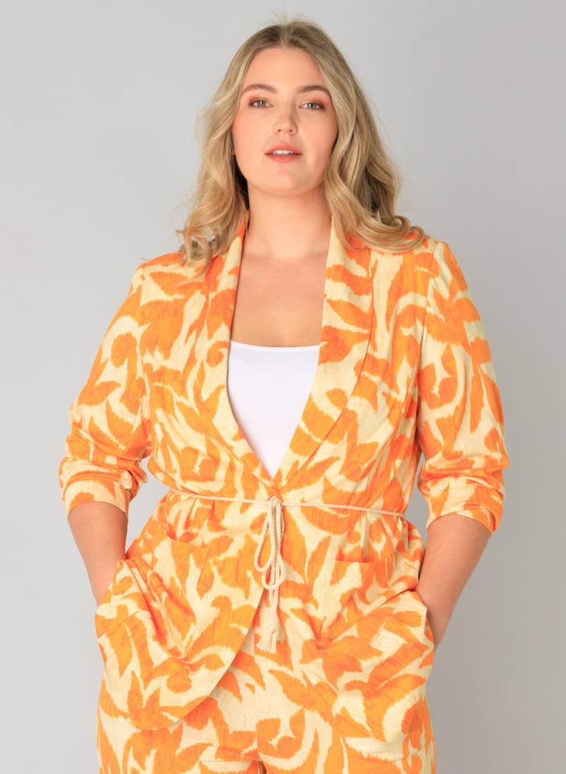 Große Größen Blazer Hale Essential, Damen, orange, Größe: 44, Viskose/Nylon, Happy Size DE Women von Yest Curve