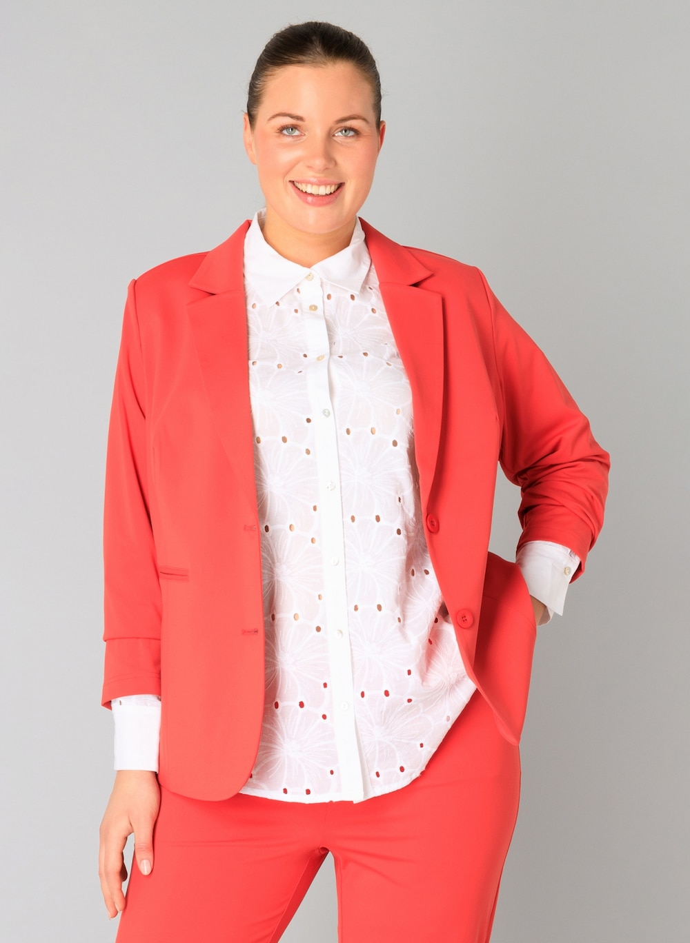 Große Größen Blazer Vita, Damen, rosa, Größe: 50, Synthetische Fasern/Elasthan, Happy Size DE Women von Yest Curve