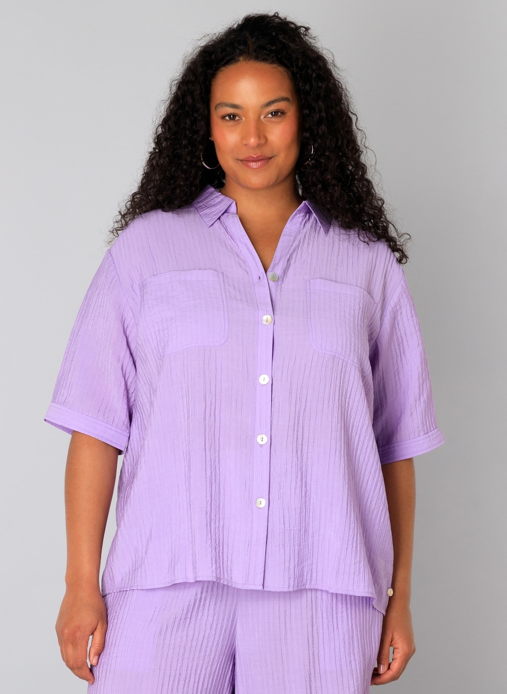 Große Größen Bluse Adriaantje Essential, Damen, braun, Größe: 50, Viskose/Nylon, Happy Size DE Women von Yest Curve