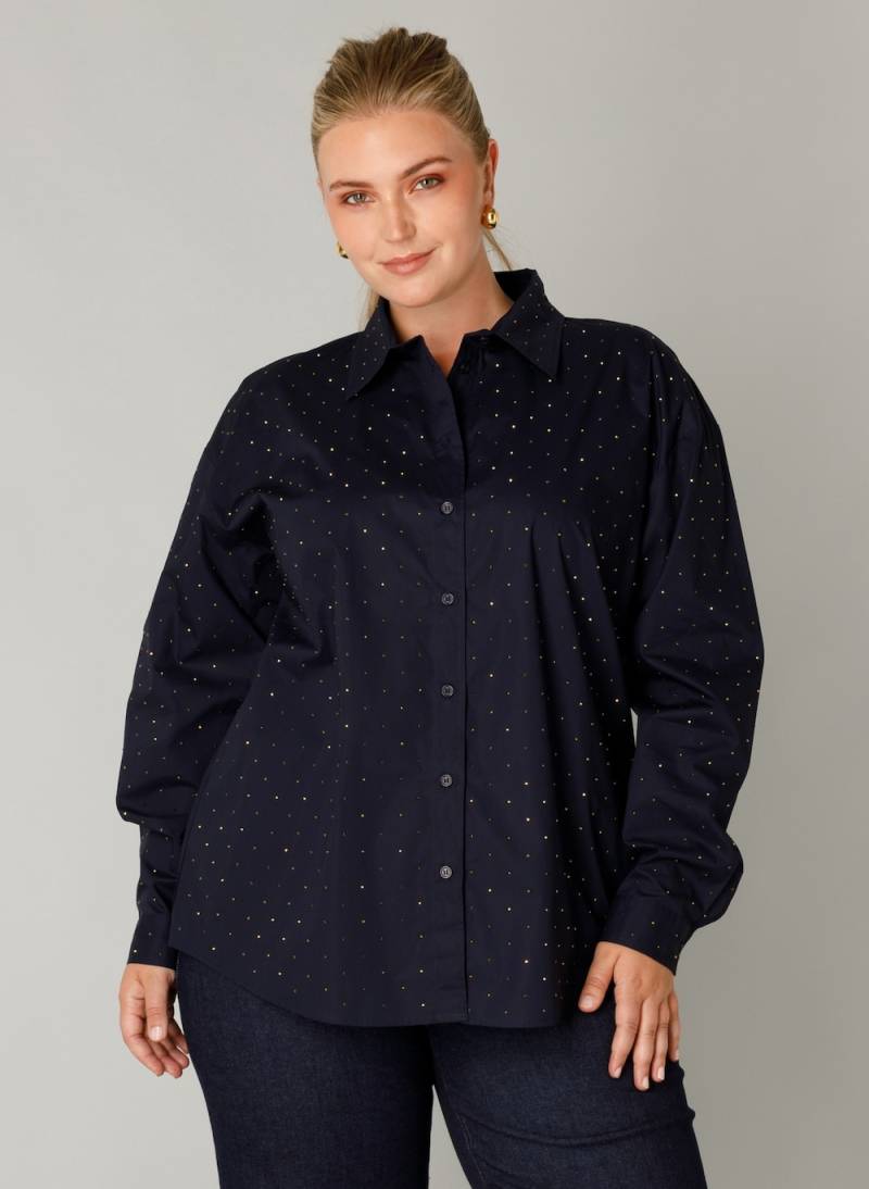 Große Größen Bluse Frances, Damen, grau, Größe: 48, Baumwolle, Happy Size DE Women von Yest Curve