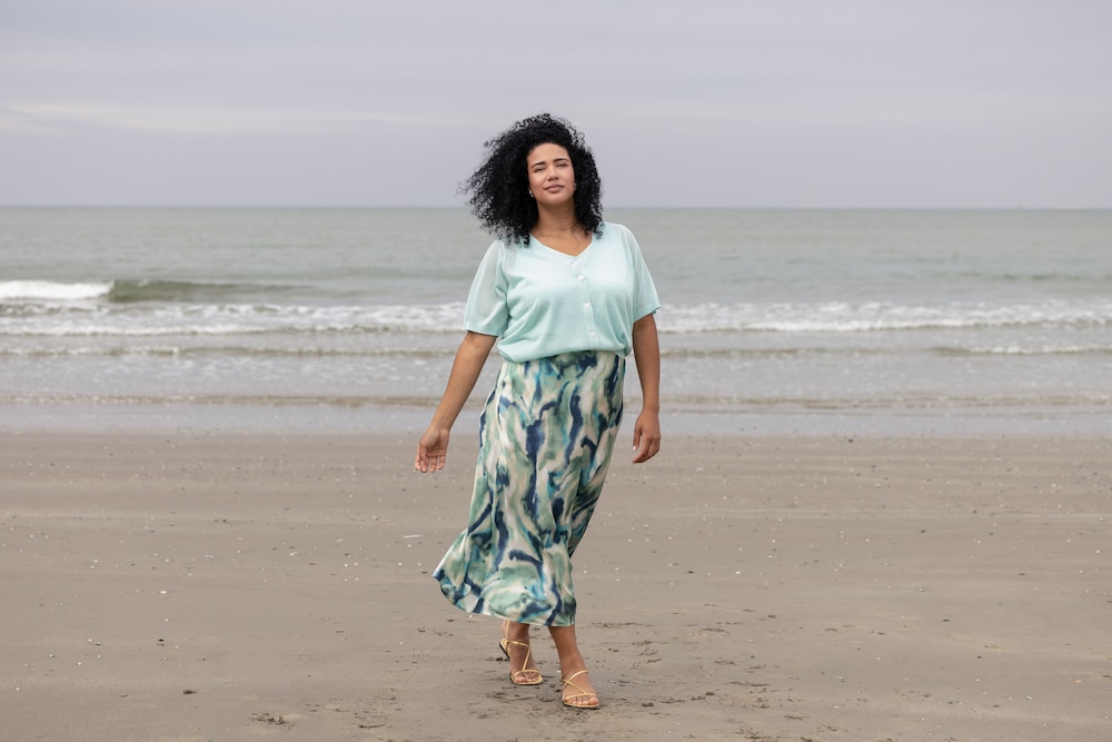 Große Größen Bluse Hawa Essential, Damen, blau, Größe: 50, Synthetische Fasern/Nylon, Happy Size DE Women von Yest Curve