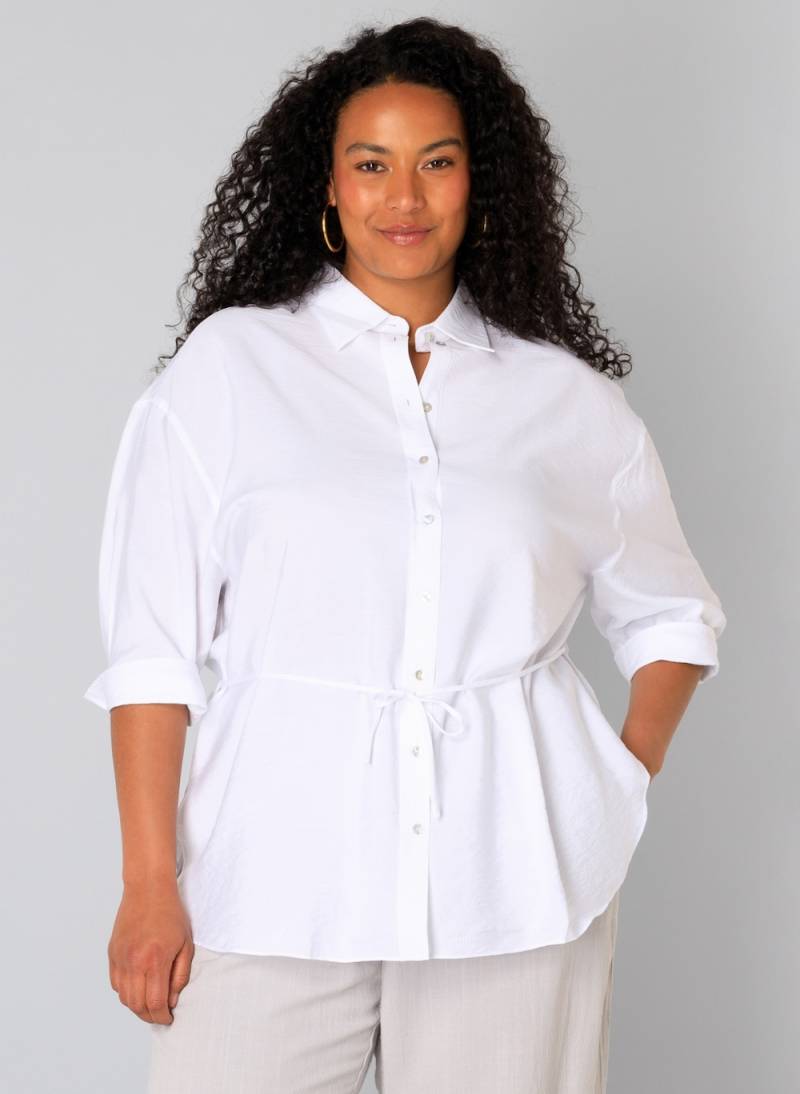 Große Größen Bluse Umeko, Damen, weiß, Größe: 50, Viskose/Nylon, Happy Size DE Women von Yest Curve