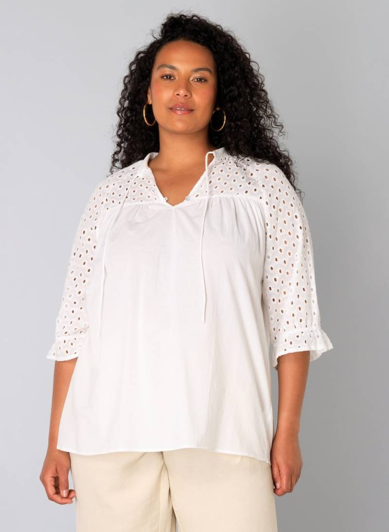Große Größen Bluse Uyen, Damen, weiß, Größe: 50, Baumwolle, Happy Size DE Women von Yest Curve