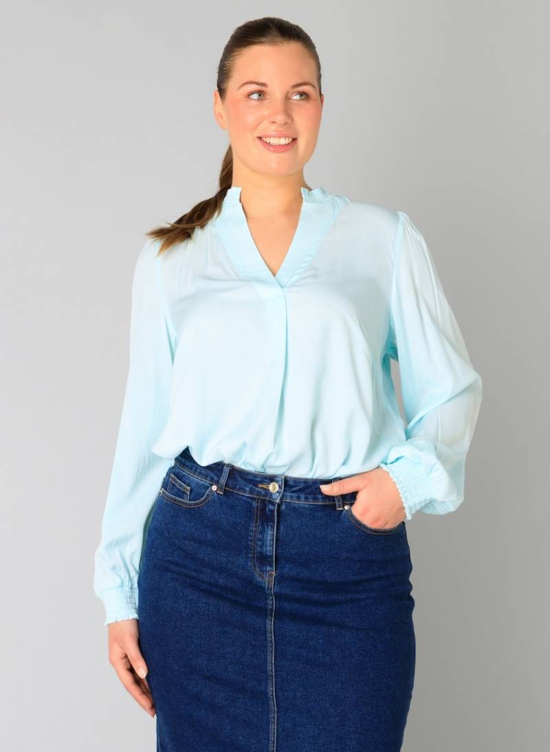 Große Größen Bluse Valentien, Damen, blau, Größe: 48, Viskose, Happy Size DE Women von Yest Curve