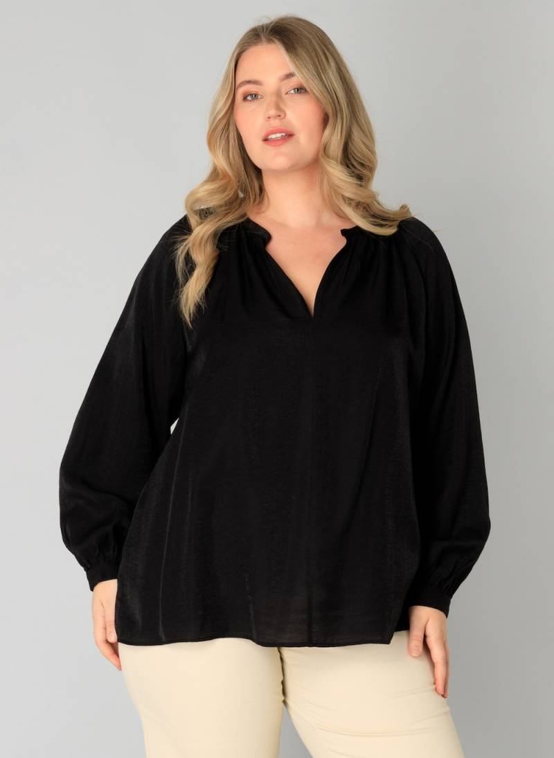 Große Größen Bluse Wendelyn, Damen, schwarz, Größe: 44, Viskose/Nylon, Happy Size DE Women von Yest Curve