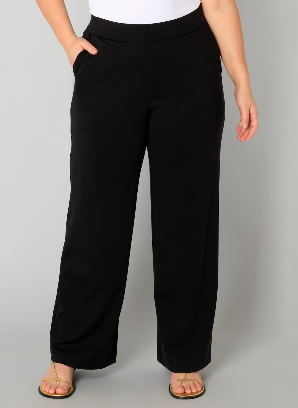 Große Größen Hose Nadeche Essential, Damen, schwarz, Größe: 88, Synthetische Fasern/Nylon, Happy Size DE Women von Yest Curve