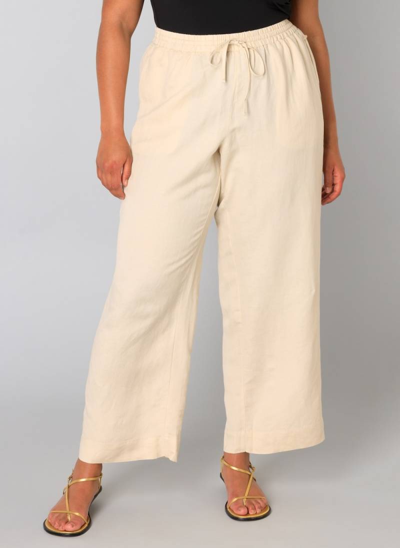 Große Größen Hose Trijntje Essential, Damen, beige, Größe: 52, Leinen/Viskose, Happy Size DE Women von Yest Curve