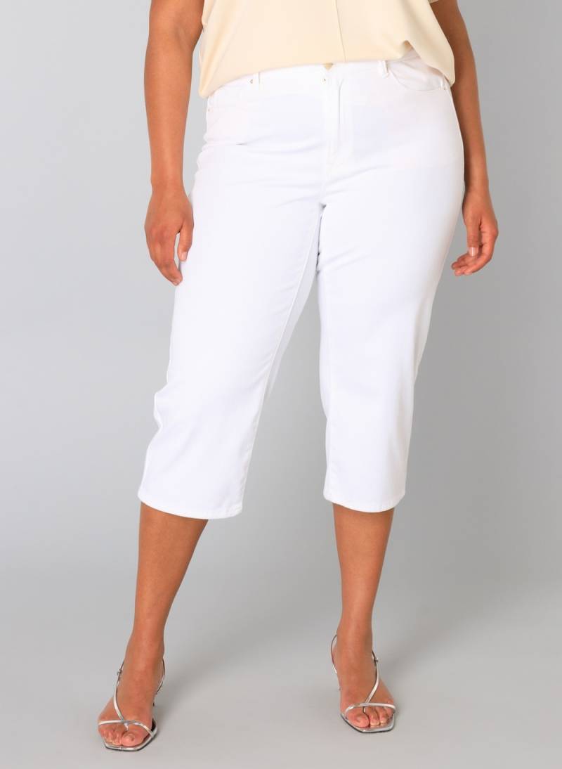 Große Größen Hose Umay, Damen, weiß, Größe: 46, Baumwolle/Polyester/Elasthan, Happy Size DE Women von Yest Curve