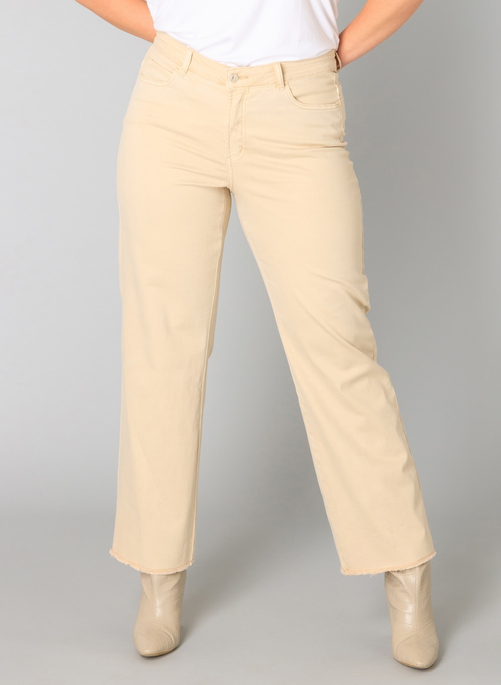 Große Größen Hose Vaiana 32 Inch, Damen, braun, Größe: 44, Baumwolle/Viskose, Happy Size DE Women von Yest Curve