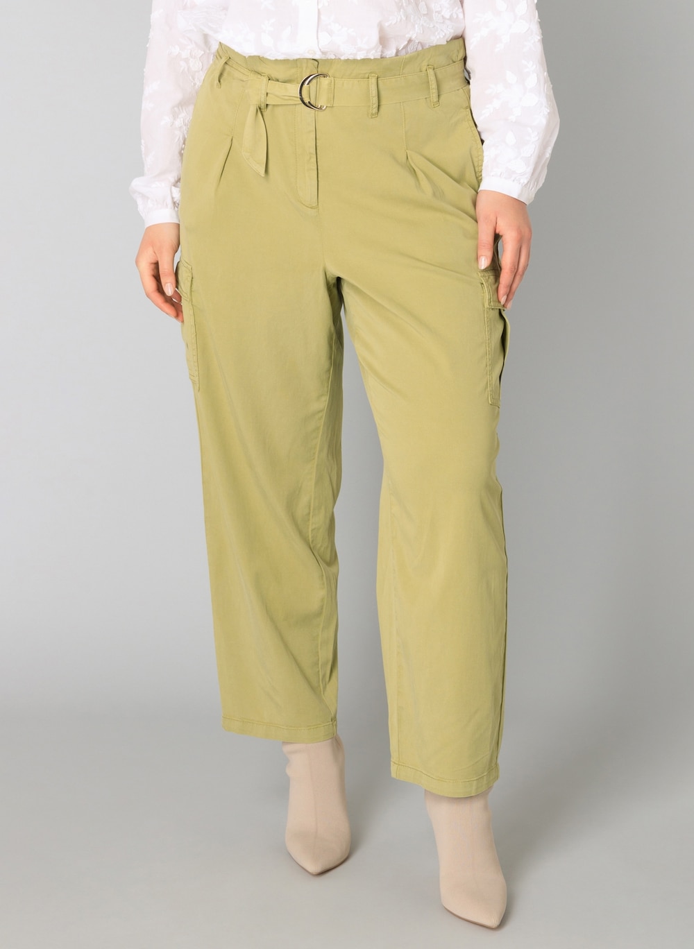 Große Größen Hose Varuna, Damen, grün, Größe: 54, Synthetische Fasern/Baumwolle, Happy Size DE Women von Yest Curve