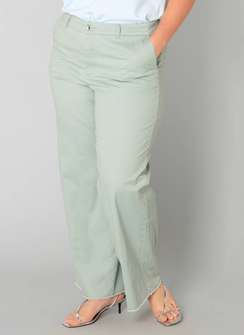 Große Größen Hose Warda, Damen, türkis, Größe: 50, Baumwolle, Happy Size DE Women von Yest Curve