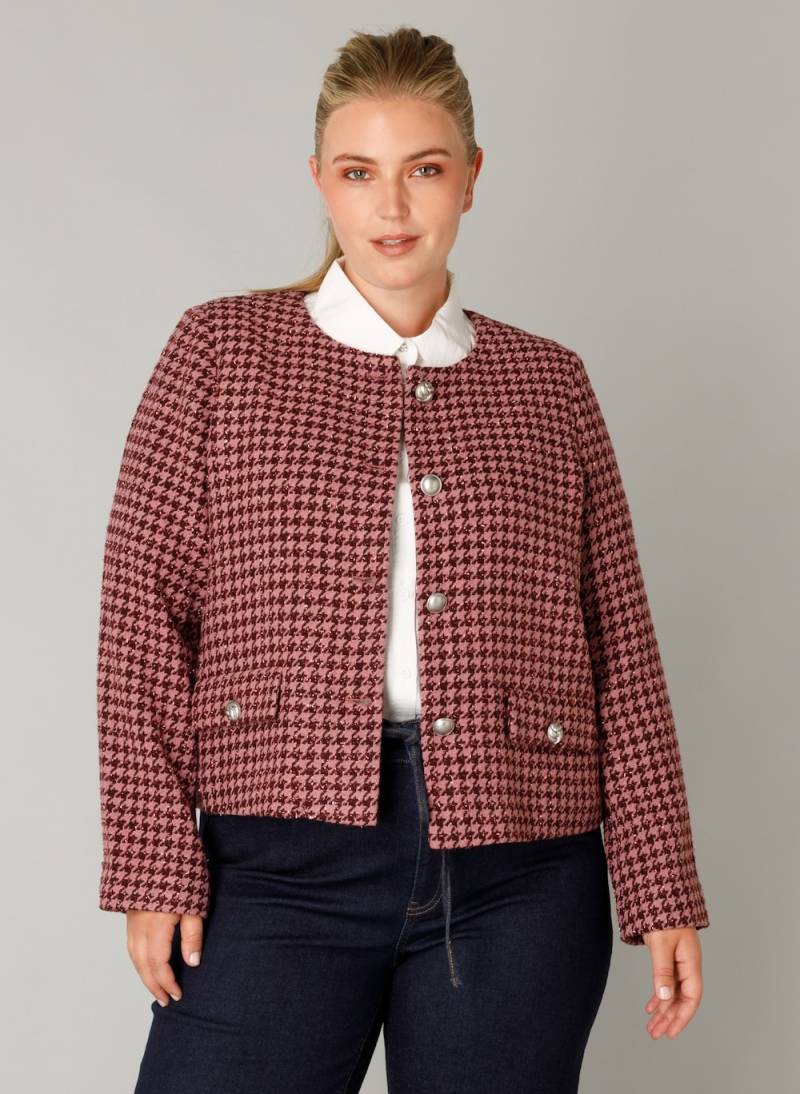 Große Größen Jacke Fritha, Damen, rosa, Größe: 52, Polyester/Wolle, Happy Size DE Women von Yest Curve