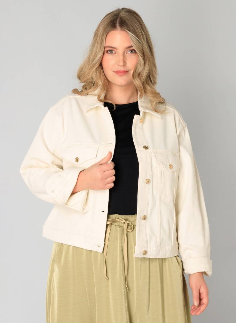 Große Größen Jacke Wafae, Damen, weiß, Größe: 52, Baumwolle, Happy Size DE Women von Yest Curve