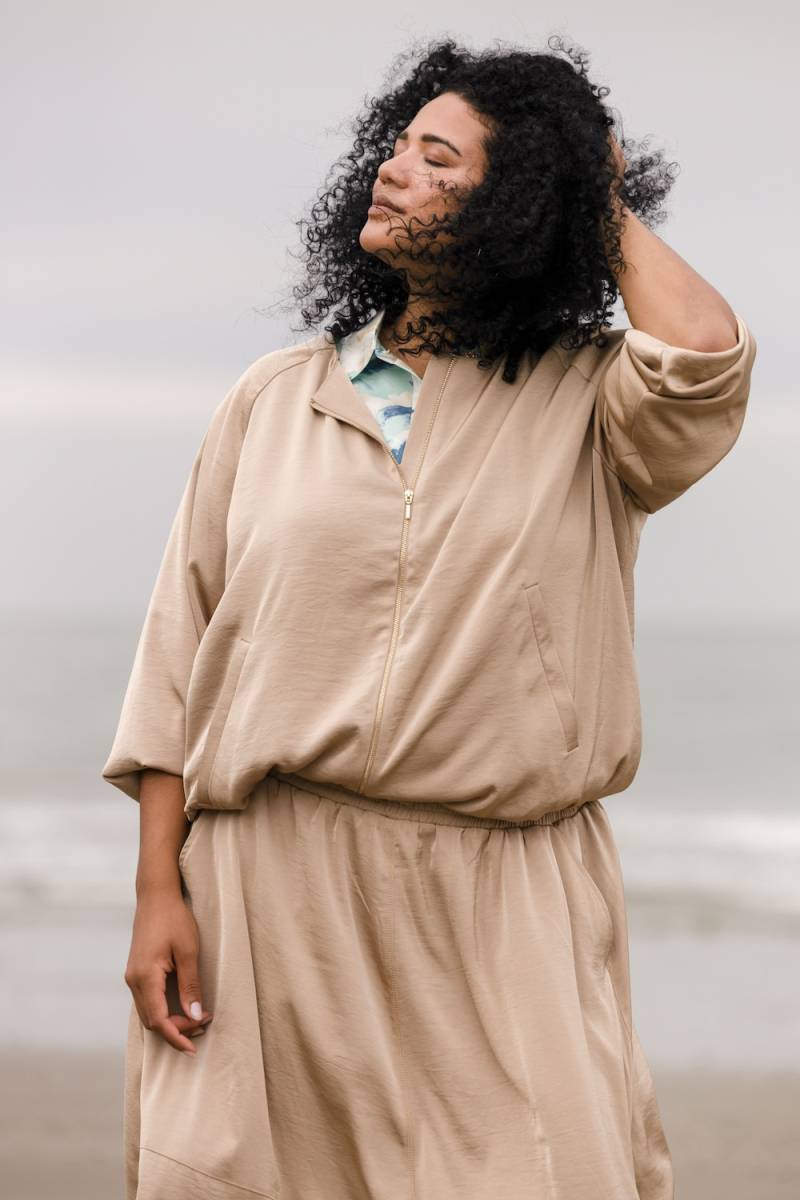 Große Größen Jacke Wassima, Damen, rosa, Größe: 46, Polyester, Happy Size DE Women von Yest Curve