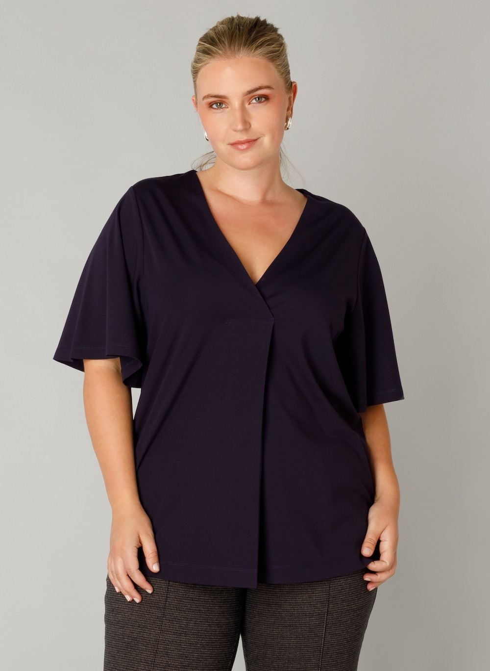 Große Größen Jerseyhemd Fawn, Damen, grau, Größe: 48, Viskose/Nylon, Happy Size DE Women von Yest Curve